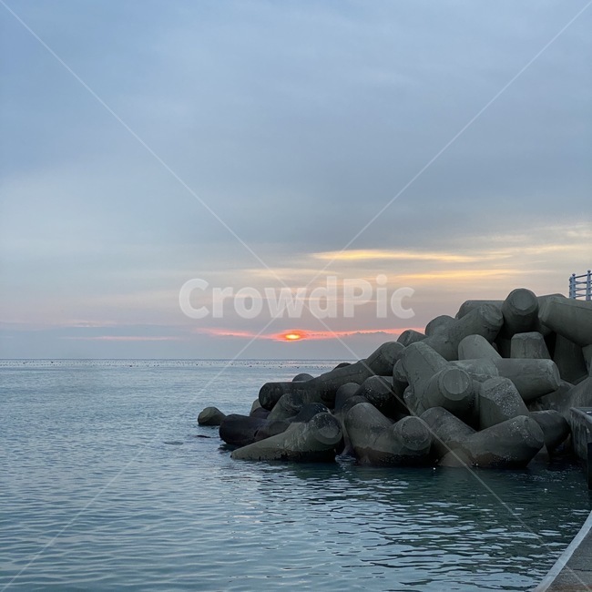water,물,바다,풍경,해돋이,방파제
