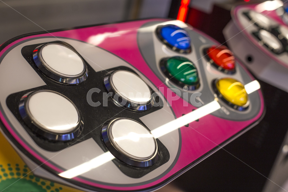 button,play,game,game machine,Arcade,electronic entertainment,entertainment machine