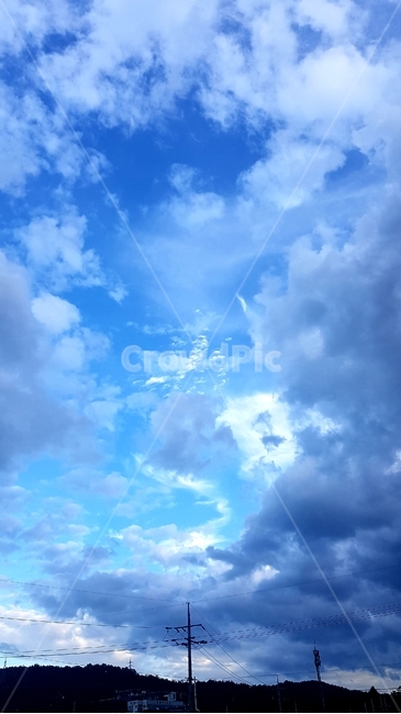 구름,하늘,파란색,흰색,cloud,sky,전신주,산
