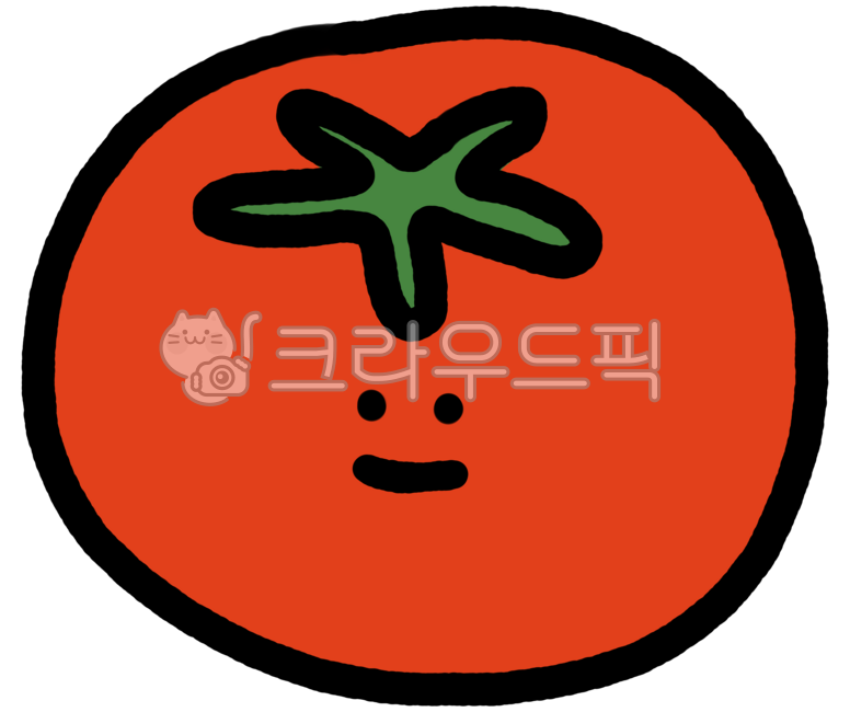 다꾸,스티커,이모티콘,단순한,손그림,과일,토마토,음식,캐릭터
