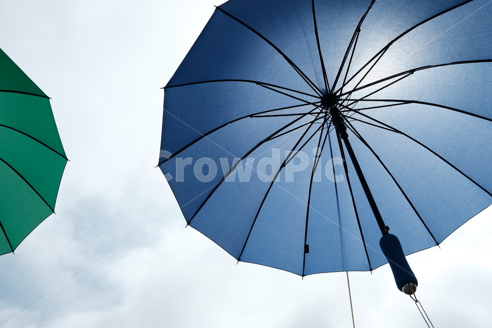 umbrella,우산,하늘,sky,파랑,blue
