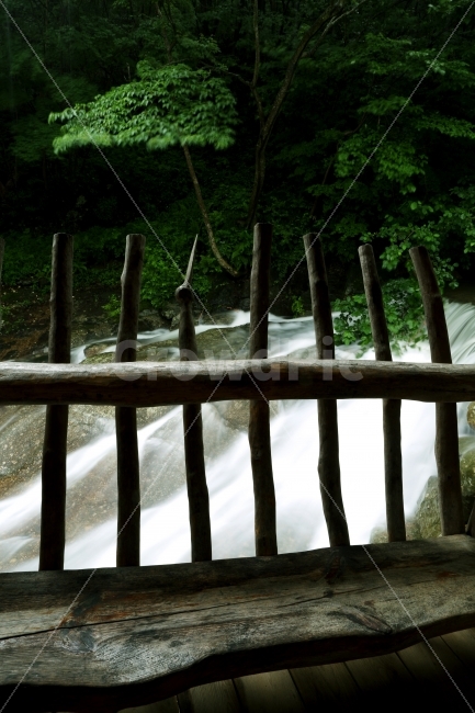 숲속,폭포,울타리,시선,고요,자연,풍경,nature,landscape,여름,계절,summer,season,railing,난간