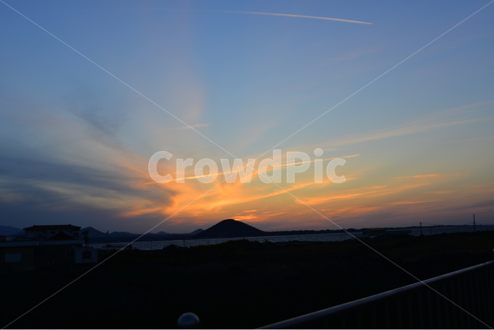 제주,우도,붉은하늘,노을,저녁,옥외,outdoors,sky,하늘