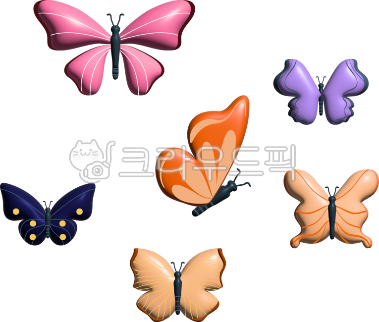 나비,3d,3d나비,입체나비,곤충