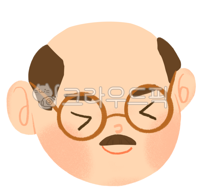 남자,남성,청년,아저씨,아빠,아버지,선생님,신사,남자얼굴,성인,어른,부모님,남자일러스트,아저씨일러스트,아빠일러스트,사람,인물,표정,감정,기분,대머리,탈모,안경,안경낀사람,즐거운표정