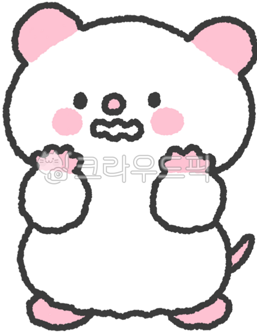 햄스터,햄스터일러스트,햄스터캐릭터,햄스터스티커,햄스터이모티콘,무서워,겁먹은,공포