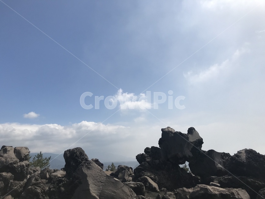 promontory,곶,바위,파편,하늘,3월하늘