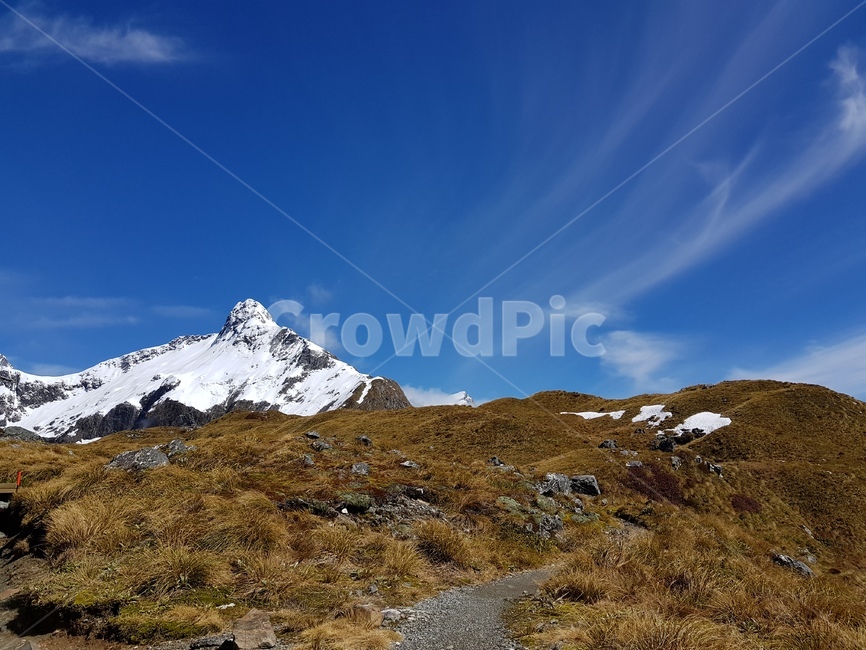 눈,맑음,하늘,뉴질랜드,눈덮힌산,자연,풍경,nature,landscape,outdoors,옥외,mountain,산,mountain range,산맥