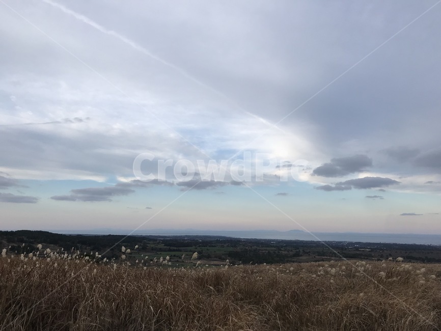 제주도,오름,하늘,노을,구름