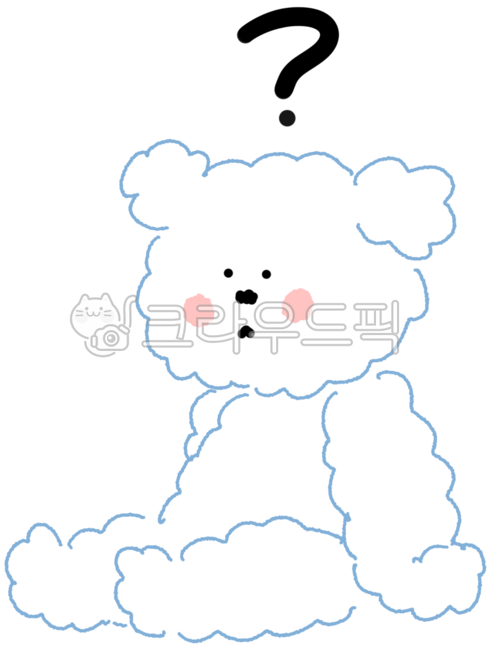 물음표,갸우뚱,띠용,어이,어이없음,의아함,궁금증,궁금,물음표동물,물음표캐릭터,물음표일러스트,흰곰,흰강아지,물음표강아지,물음표곰,북극곰,비숑,물음표비숑,호기심