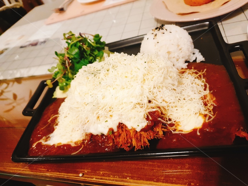 음식,meal,food,눈꽃치즈,cheese,치즈,치즈돈까스,경양식,dinner,저녁,delicious,먹방,돈까스,fork
