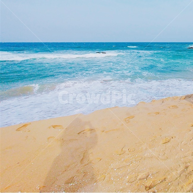 바다,모래,그림자,파도,하늘,해변,바다,beach,sea