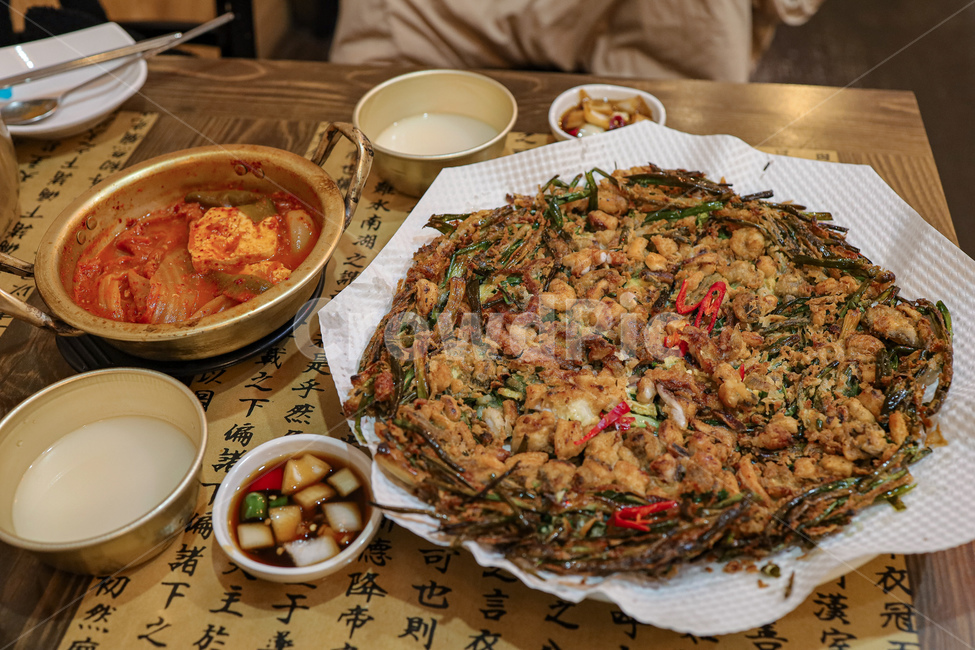 파전,요리,음식,파요리,한상차림