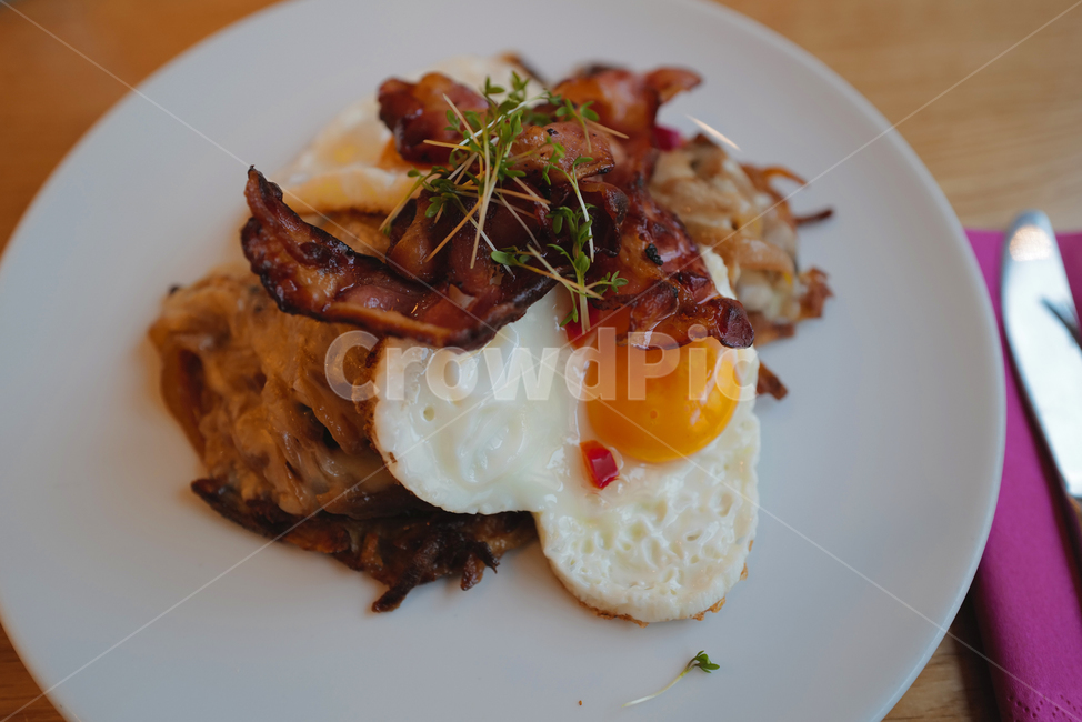 음식,요리,food,meal,식사,dish,계란후라이,베이컨,브런치,접시,식당,restaurant