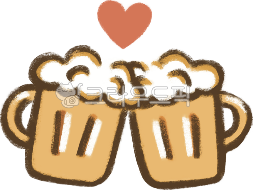 일러스트,손그림,꾸밈요소,맥주,건배,불금,생맥주,맥주거품,비어,beer,짠,맥주짠,맥주잔,술,술잔,데이트,술집