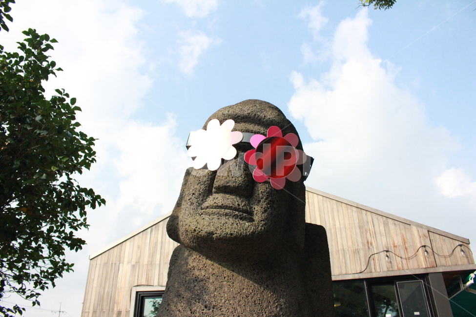 제주도,카멜리아힐,돌하르방,선글라스,jeju