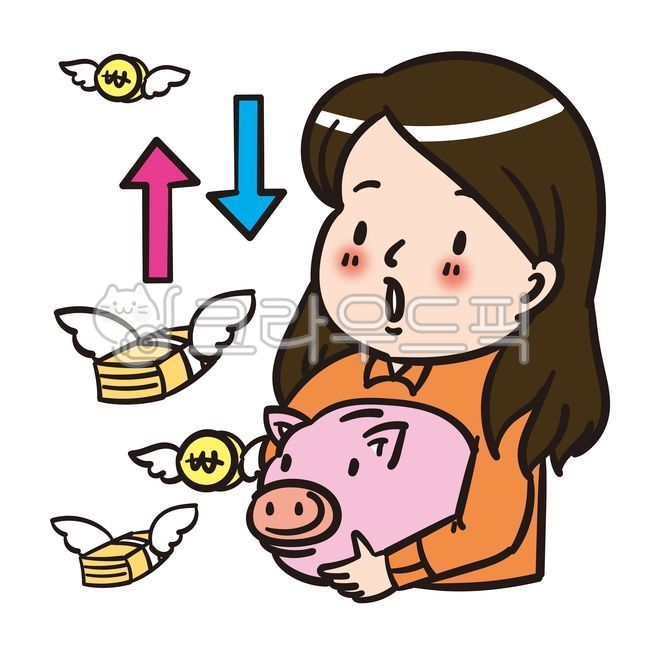 일러스트,그림,삽화,만화,경제,사회,회사원,회사,월급,주식,투자,제테크,재산,돈,금액,지폐,동전,부자,돼지저금통,이익,지출,손해,금융,돈,finance,banking,money,그래픽,일러스트레이션,graphic,illustration
