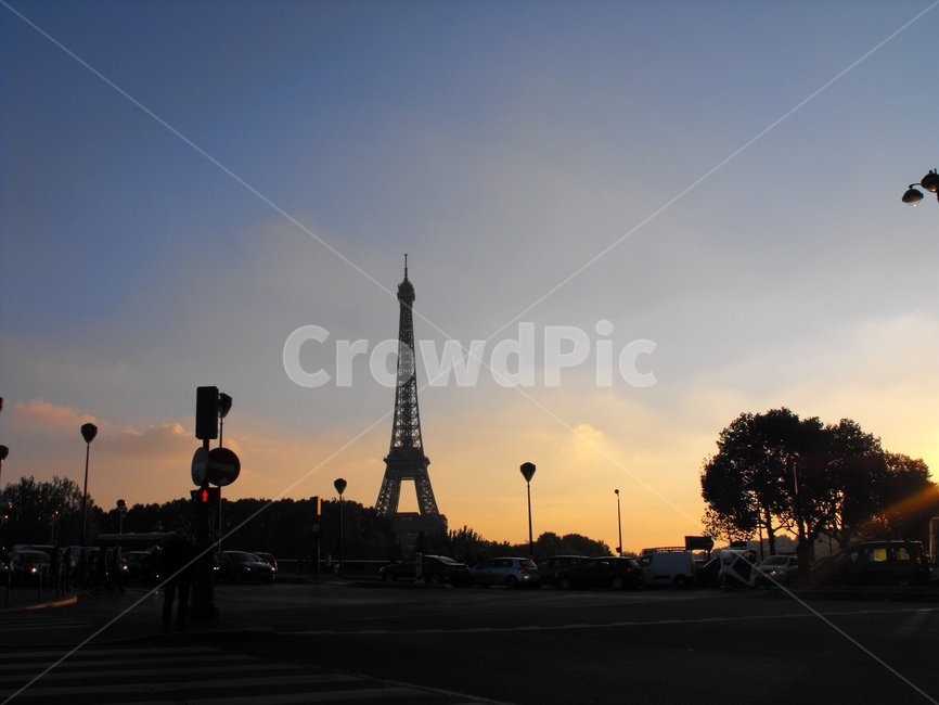 유럽,파리,프랑스,에펠탑,노을,저녁의,도로위,오후의,europe,paris,franch,theeiffeltower,tower,sunset,road