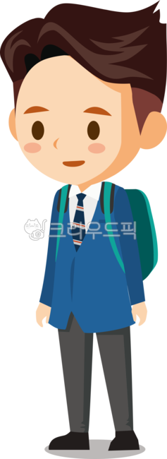 side,student,profile,bag,boy,cute,uniform,character,person,illustration,vector,Standing appearance,teenager