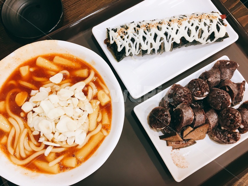 분식,떡볶이,순대,김밥,음식,먹음직,마늘떡볶이