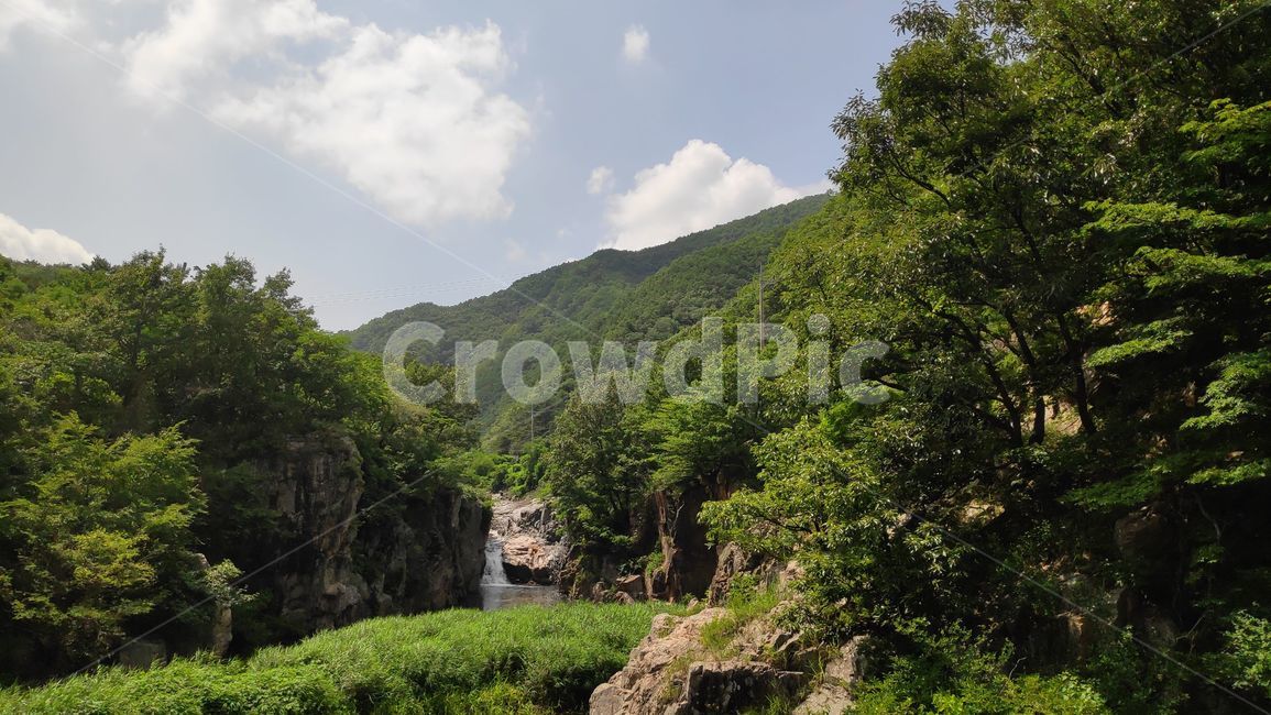 산,사찰,하늘,나무,자연,배경,맑은하늘,구름,숲,땅