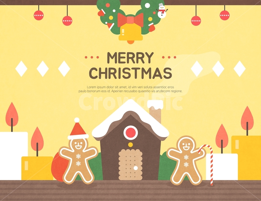 진저쿠키,과자,촛불,리스,크리스마스,겨울,아이콘,일러스트,겨울,계절,winter,season,메리크리스마스,성탄절,merry christmas,그래픽,일러스트레이션,graphic,illustration