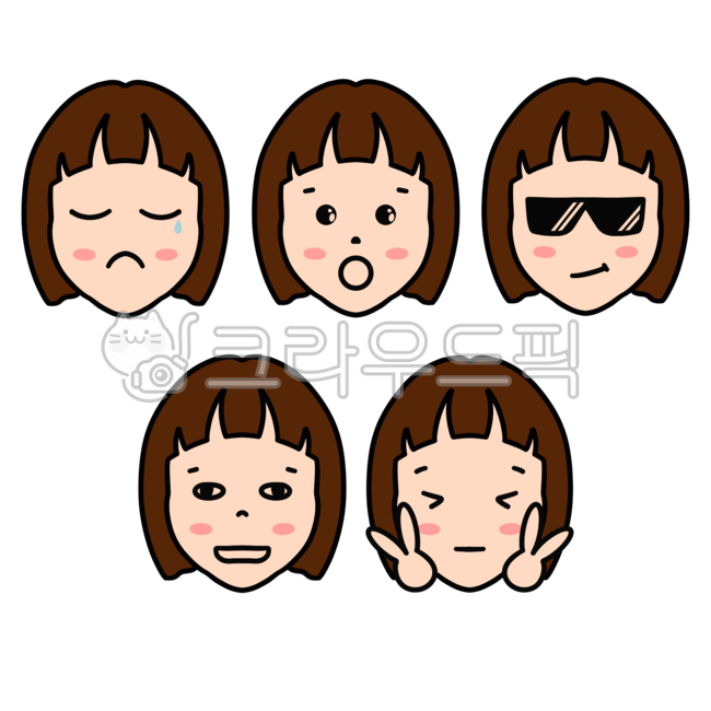 소녀,여자아이,얼굴표정,단발머리,여자,표정,얼굴