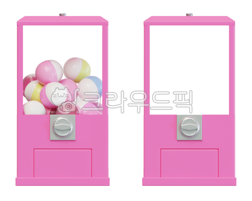3d, 그래픽, 뽑기, 뽑기기계, 가챠, 사진,이미지,일러스트,캘리그라피 - 저티장작가