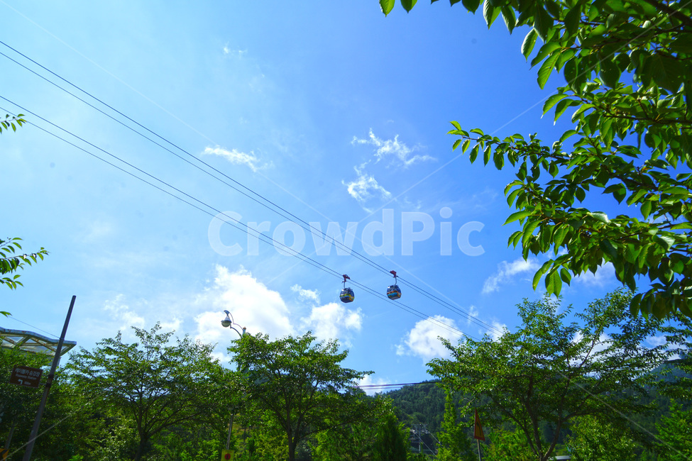 케이블카,하늘,여름하늘,자연,탈것,bluesky,sky