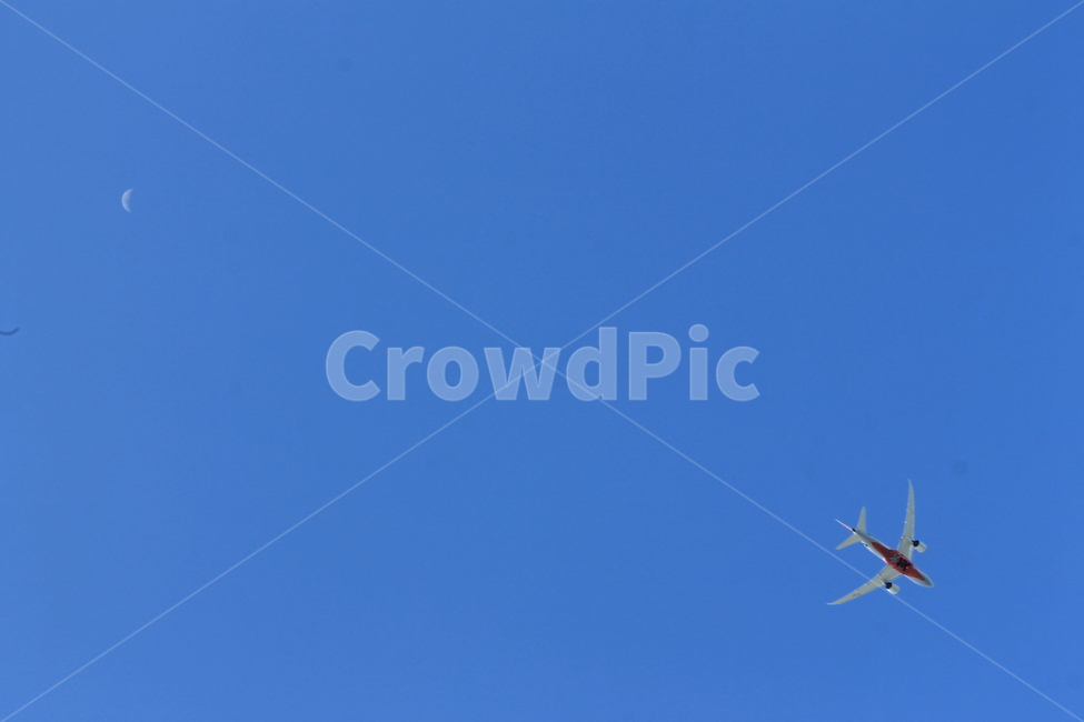 비행기,하늘,달,자유,여행,sky,travel,airplane