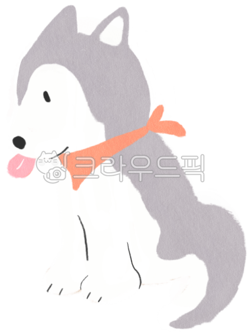 캐릭터,스티커,다이어리꾸미기,강아지,개,멍멍이,동물,댕댕이,굿노트스티커,시베리안허스키,귀여운강아지,스카프,앉아,앉다,앉아있는강아지,기다려