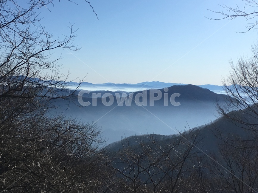 안개,산,모약산,산행,정상