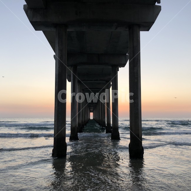 다리,노을,석양,바다,캘리포니아,태평양,bridge,sunset,ocean,beach,california,자연,풍경,nature,landscape,해변,바다,beach,sea,water,물,waterfront,워터 프론트,pier,교각,port,포트