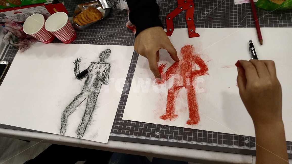 크로키,사람,홍익인간,색칠,그림