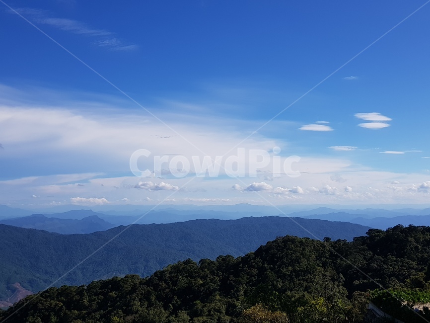 등산,산,구름,자연,하늘