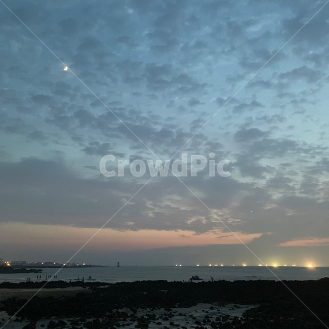 야경,바다,nature,감성,저녁