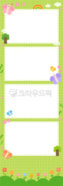 spring,Four cuts of life design,Four cuts of spring life,Butterfly Character,spring illustration,Four cuts in life,butterfly illustration,spring design