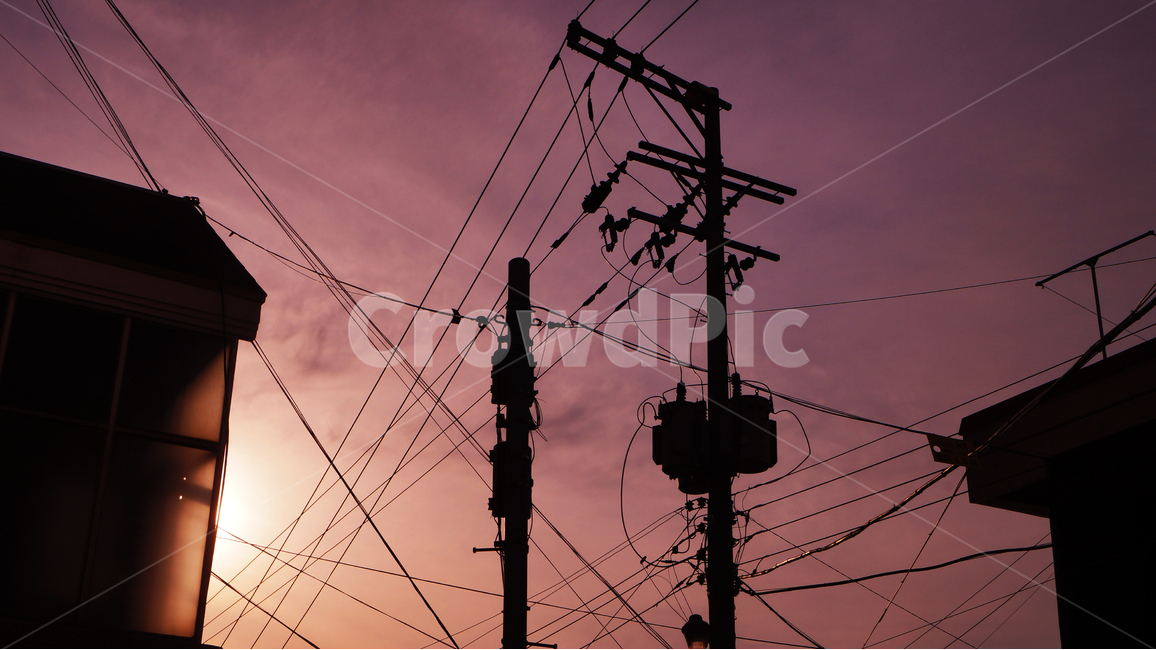 노을,하늘,구름,오후,빨강,실루엣,그림자,silhouette,shadow,산업,industry,industrial,에너지산업,energy industry,utility pole,전신주