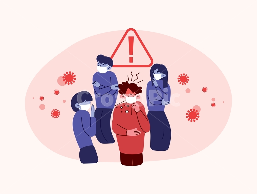 medical,woman,crowd,cold,air,cough,red,character,pneumonia,sneezing,warning,Corona,vector,man,situation,illness,mask,Wuhan pneumonia,disease,coronavirus,health,medicine,people,flu,symptom,person,illustration,exclamation point,design source