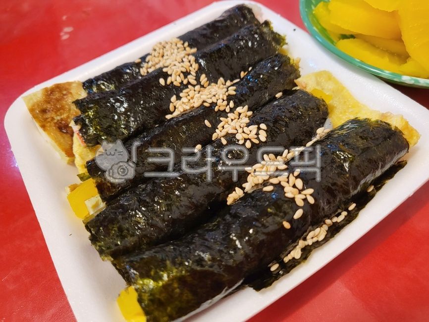 김밥, 밥, 김, 음식, 간식, 사진,이미지,일러스트,캘리그라피 - miho작가