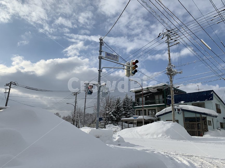 삿포로,거리,신호등,구름,하늘,설경,winter,눈,겨울,계절,winter,season