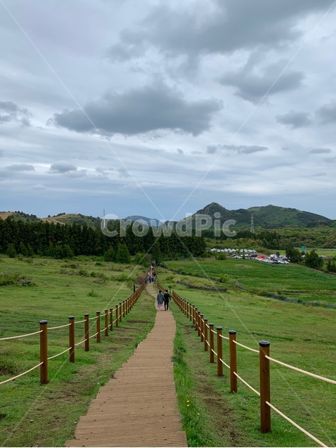 자연,제주도,오름,구름,하늘,백약이오름,다리