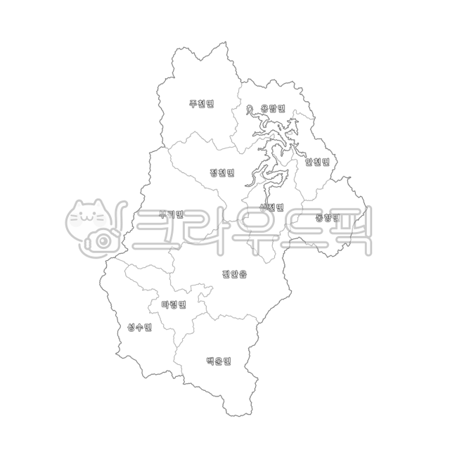 전라도,전라북도,전북,전북특별자치도,진안군,대한민국,우리나라,한국,행정구역,지도,행정구역지도,백지도,흰색,map