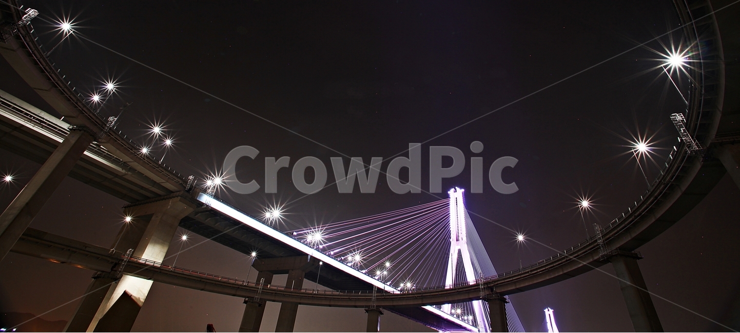 부산대교,북항대교,부산,야경,감성,풍경,야경,밤,풍경,nightscape,night,landscape,교통,교통수단,traffic,transportation,건축물,건물외관,exterior,building,structure,architecture,construction,road,도로,freeway,고속 도로