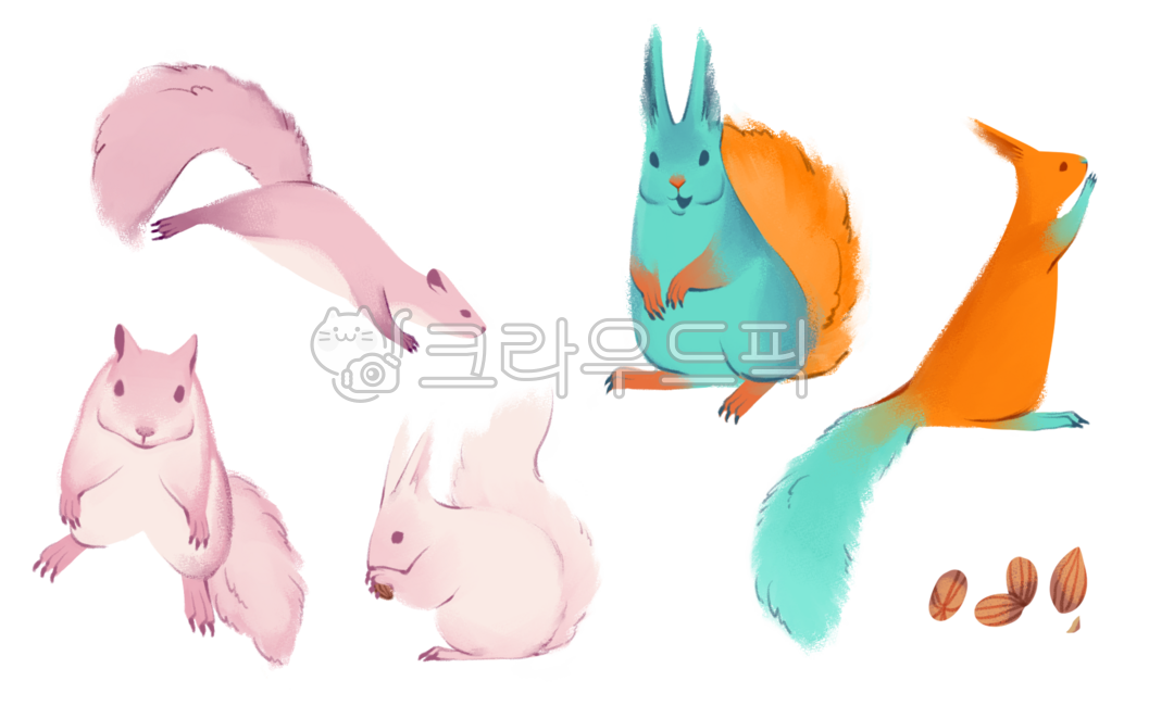 다람쥐,청설모,아몬드,개성적인,일러스트,동화같은,귀여운,동물,청설모일러스트,캐릭터,그림,부드러운