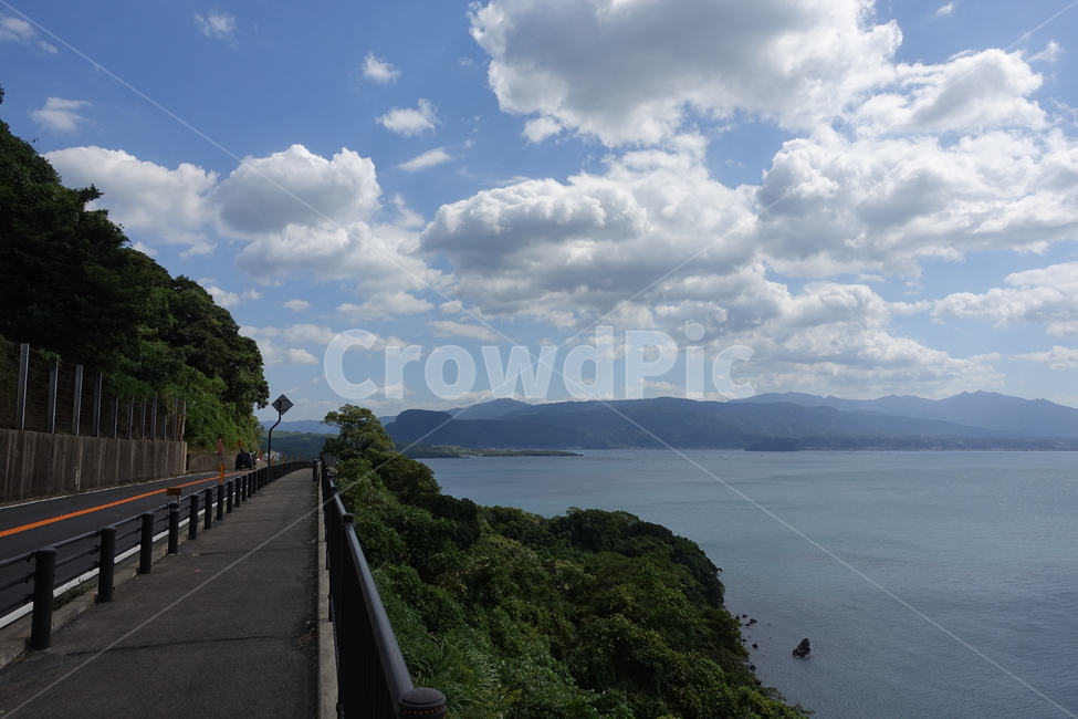가고시마,사쿠라지마,바다,하늘,구름,자연,풍경,nature,landscape,해외,외국,세계,foreign,oversea,world,세계자연풍경,해외자연풍경,외국자연풍경,world nature landscape,outdoors,옥외,weather,날씨,land,땅,cloud,cumulus,적운,sky