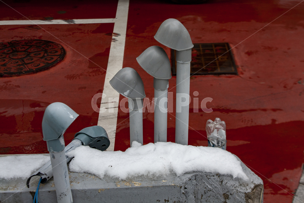 배관,pipe,plastic,부서진,수도관,겨울,계절,winter,season