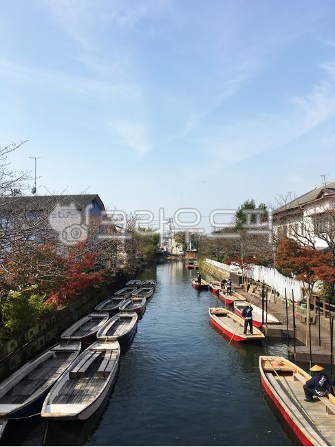 운하,뱃놀이,일본배,일본뱃놀이,뱃사공,배,물,나무,놀이,보트,노젓는배,boat,rowboat