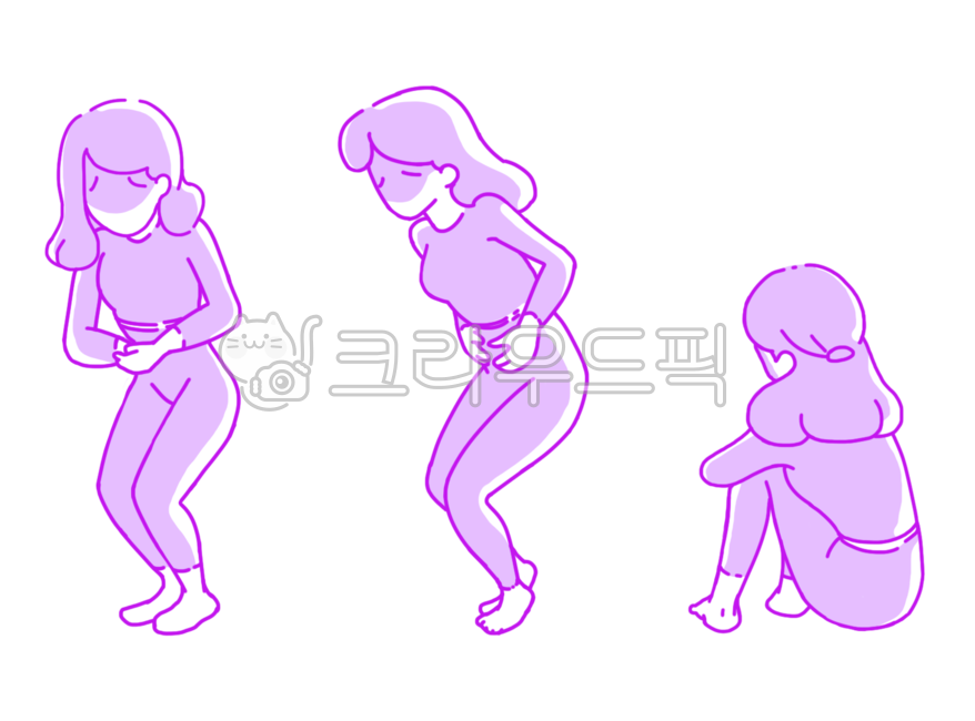 여성의날,생리통,배아픈,여자,복통,우울,아픈여자,배아픈여자,일러스트,png,인간,사람,human