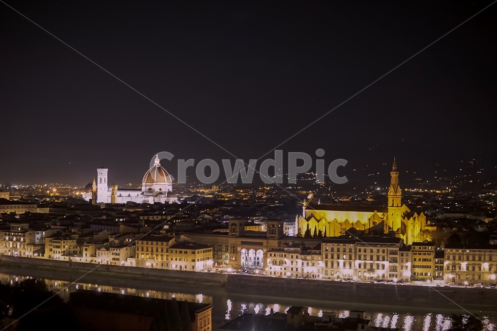 피렌체,야경,유럽,미켈란젤로언덕,감성,은하수,europe,nightview,italy,교회,랜드마크,여행,사진,강,딜
